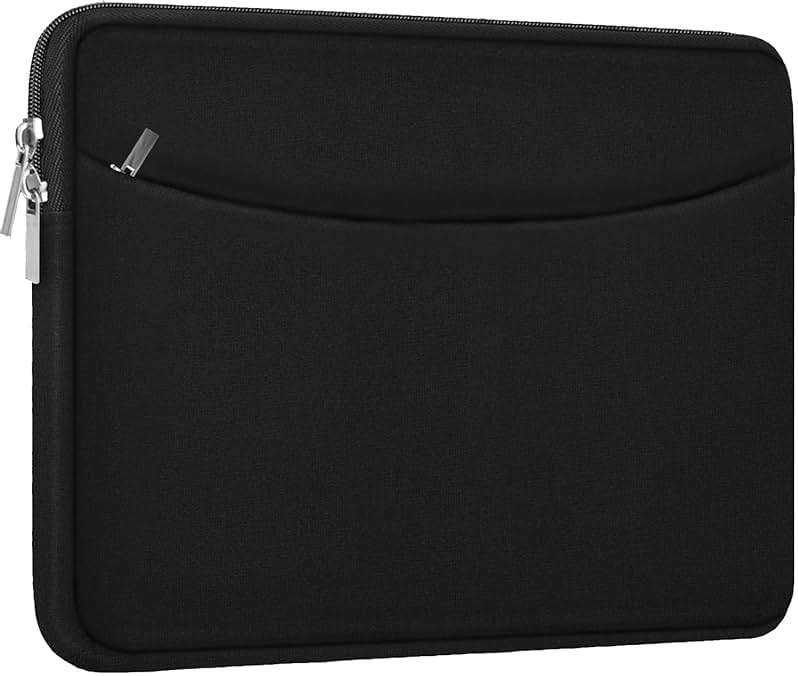 Laptop Sleeve Case 14 inch, Shockproof Protective Laptop Cover Briefcase Carrying Computer Bag with Accessory Pocket Portable Computer Sleeve for 14" MacBook, HP, Dell, Lenovo, Acer, Black - Image 1