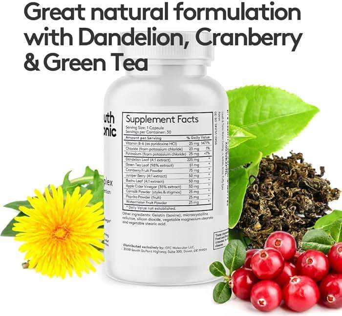 Youth & Tonic Water Cutting Pills - Natural Diuretic Complex for Temporary Water Gain, Swelling, Fluid Retention, Puffiness, Swollen Legs, Ankles, Arms, Puffy Eyes. for Men & Women with 30 Capsules - Image 5