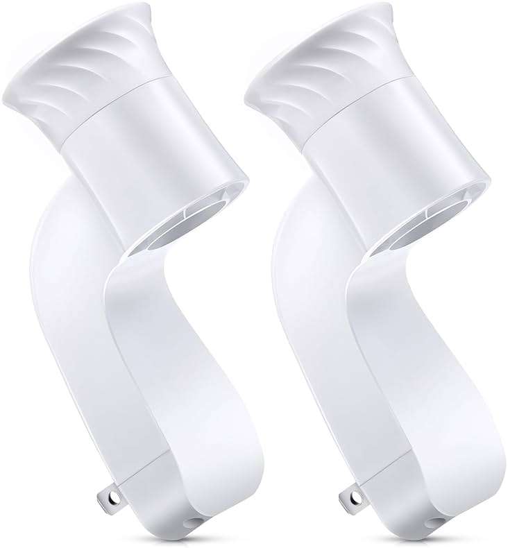 Hohean 2 Pack Wall Fragrance Plug in Compatible with Bath and Body Works WallFlower Refills, ETL Certified, Rotatable, Precise Scent Adjustable Fragrance Control Diffuser Plug for Home, Office (White) - Image 1