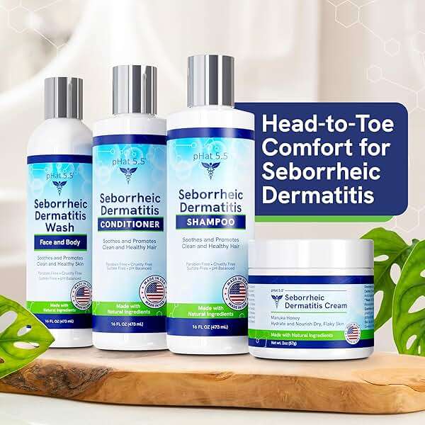 Sulfate-Free and Fragrance Free Shampoo and Conditioner Set, Safe for Seborrheic Dermatitis, To Soothe Dry and Itchy Scalp - Anti-Dandruff Shampoo and Conditioner for Dry Scalp (16oz) - Image 7