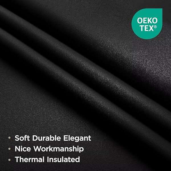 Joydeco Blackout Curtains for Bedroom,Black Out Curtains 84 Inch Long, Black Drapes with Grommets, Noise Reducing Energy Saving Thermal Insulated & Wrinkle-Free Drapes for Living Room, 2 Panels - Image 3