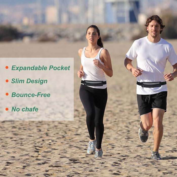 Slim Running Belt Fanny Pack for Men Women, Running Phone Holder Runners Pouch Waist Pack for Workout, Money Belt, Running Gear Accessories [Fits ALL Phones] - Image 8