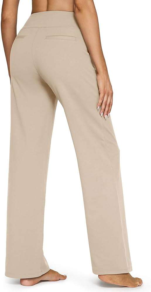 G4Free EverGoing Yoga Pants Women Wide Leg Pants with Pockets High Waist Stretch Dress Casual Sweatpants Petite/Regular/Tall - Image 5