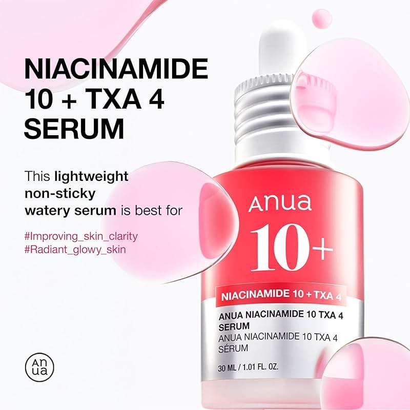 Anua Niacinamide 10 + TXA 4 Serum, Dark Spot Care, Hyaluronic Acid, Tranexamic Acid, Lightweight & Hydrating All-in-One Daily Facial Serum for Glass Skin, Korean Skincare, 1.01 fl.oz - Image 3