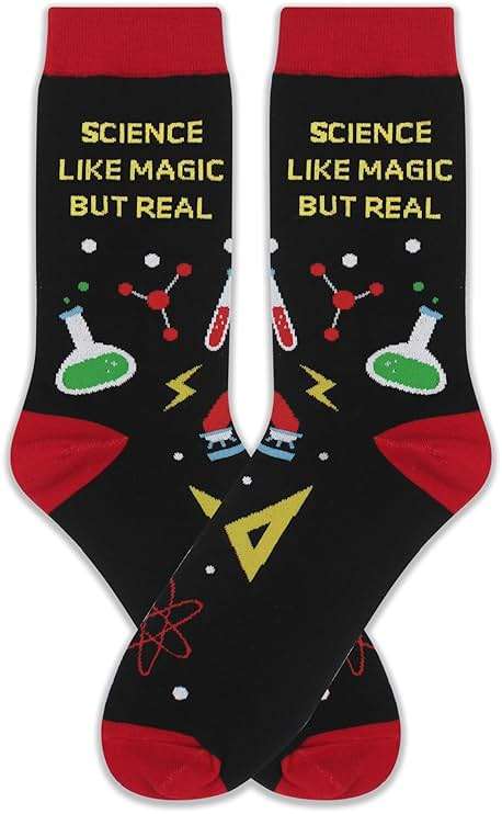 Science Magic Real Socks, 1 Pair, Gift for Science Lover, Teacher, Student, Christmas - Image 1