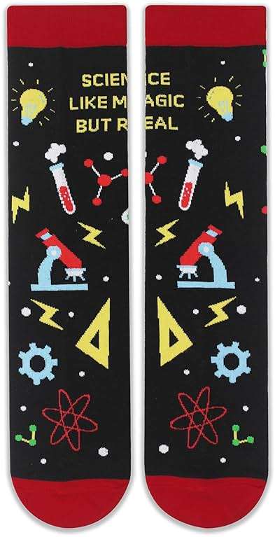Science Magic Real Socks, 1 Pair, Gift for Science Lover, Teacher, Student, Christmas - Image 2