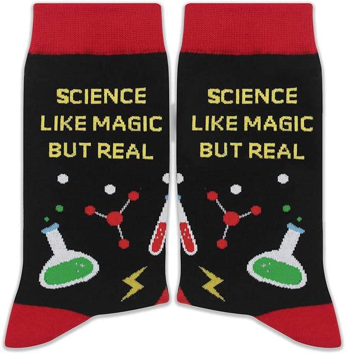 Science Magic Real Socks, 1 Pair, Gift for Science Lover, Teacher, Student, Christmas - Image 3