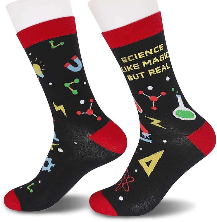 Science Magic Real Socks, 1 Pair, Gift for Science Lover, Teacher, Student, Christmas - Image 5