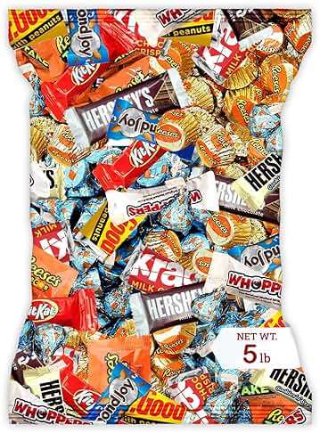 Bulk Chocolate Assortment Variety Pack - Chocolate Candy Variety Pack - 5 lb Bag of Mixed Bulk Chocolate, Milk Chocolate, Dark Chocolate, Bars and more! Bulk Candy Mix for Candy Bags - Candy - Chocolate (5 LBS) - Father's Day - Image 1