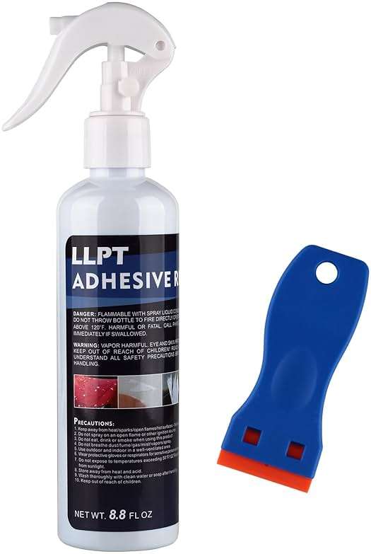 LLPT Adhesive Remover 8.8 fl oz with Plastic Scrapper Surface Safe Removes Labels Stickers Decals Adhesive Tape Residue Tar Grease Chewing Gum (49503-1) - Image 1