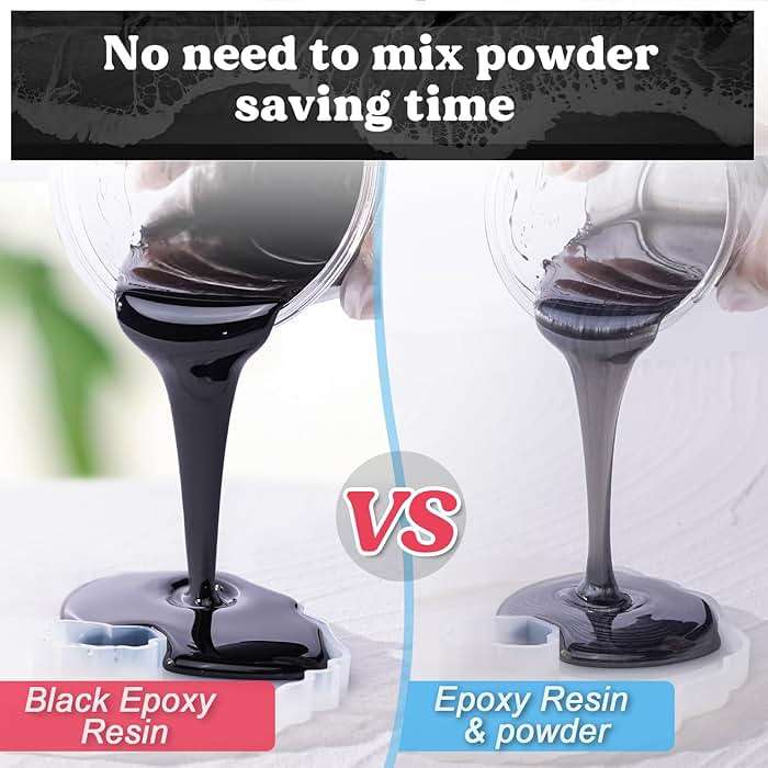 LET'S RESIN EPOXY RESIN Black Resin Epoxy,44OZ Bubble Free & High-Gloss Epoxy Kit,Self Leveling and Hardener for Art Crafts,Jewelry Making,Resin Molds - Image 6