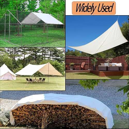 Chicken Coop Cover Waterproof and UV, 11.3 * 6.3 FT Chicken Run Cover for Winter with Ball Bungees Cords, Shade Cloth for Large Chicken Coop, Walk-in Chicken Run Pen, Chicken Coop Tarp (1 Pack) - Image 6