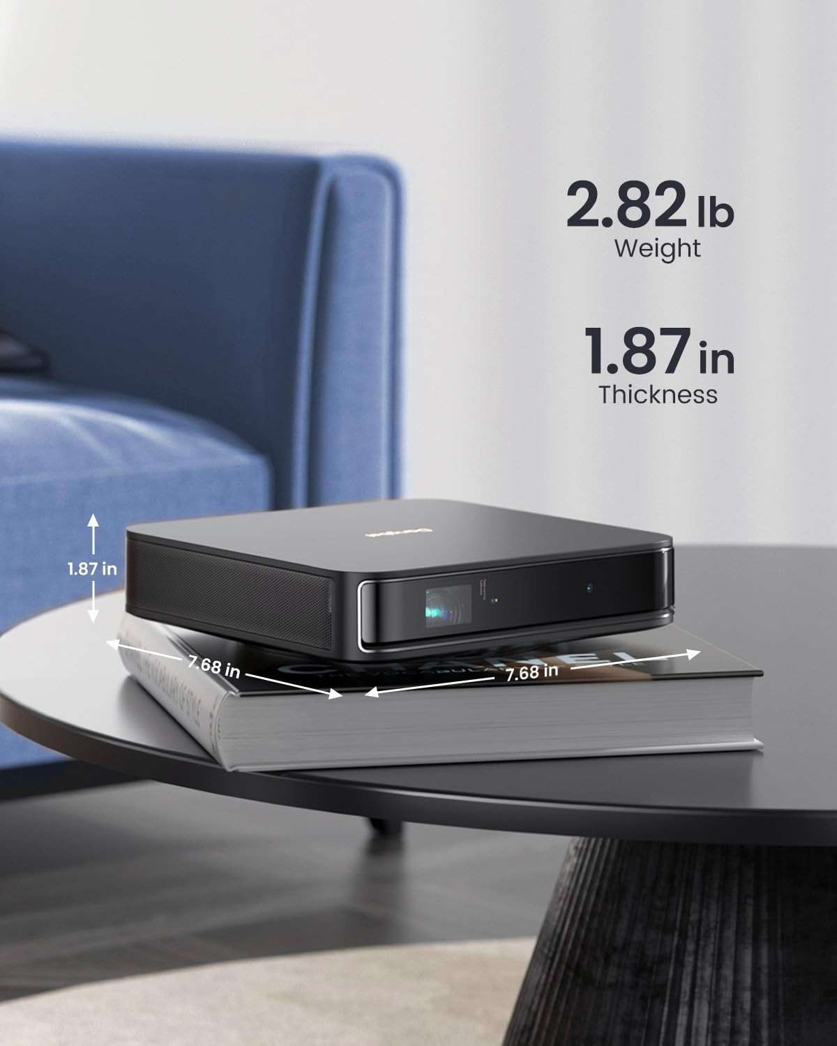 Dangbei Atom Portable Laser Projector, Google TV with Official Netflix, 1200 ISO Lumens, 180" Display, 1080p (4K Input), 3D Ready, Dolby Audio, 1.87" Ultra-Thin Home Theater Projector - Image 4