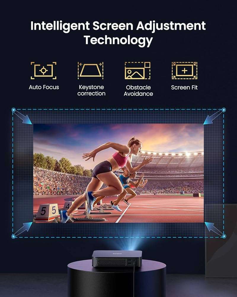 Dangbei Atom Portable Laser Projector, Google TV with Official Netflix, 1200 ISO Lumens, 180" Display, 1080p (4K Input), 3D Ready, Dolby Audio, 1.87" Ultra-Thin Home Theater Projector - Image 5