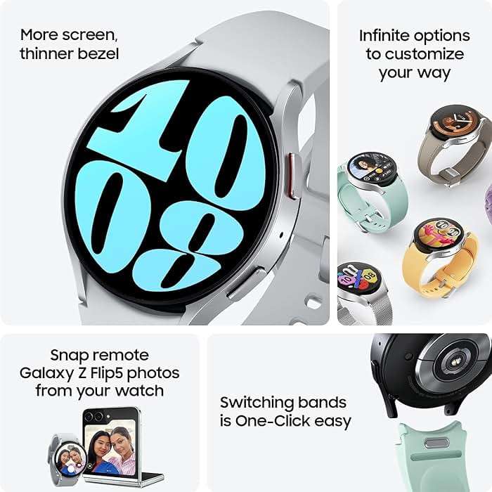 SAMSUNG Galaxy Watch 6 (40mm, WiFi + 4G LTE) 1.3" Super AMOLED Smartwatch GPS Bluetooth, Fully Unlocked w/Sleep Coaching, Water Resistant, BP Monitor R935U (w/Fast Charger Cube, Gold) (Renewed) - Image 4