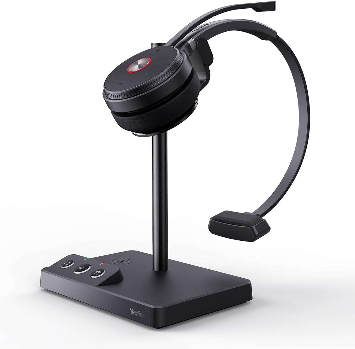 Yealink WH62 Mono UC DECT Wireless Headset 525 ft Range for Zoom Skype Certified Work Headset with 2X Noise Canceling Mic for IP Phone and Computer, Office Single On Ear Headphone,13 Talk Time - Image 1