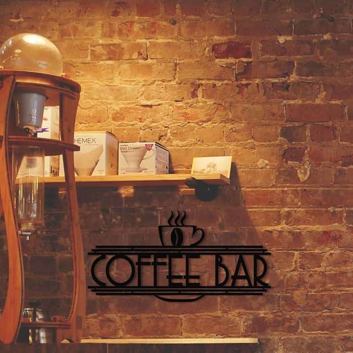 XORT Metal Wall Decor - Coffee & Tea Bar Wall Art (Black - 16 x 8 inch) - Image 4