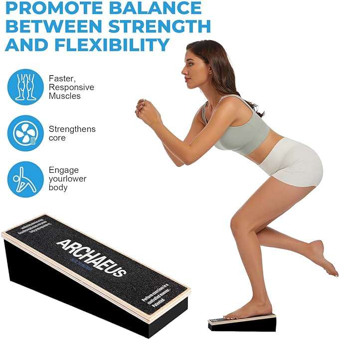 ARCHAEUS Athletic Balance Boards,Slant Board,Wobble Board,Balance Wedge for Condition Your Body and Prevent Injury - Image 2