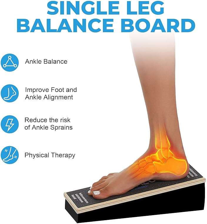 ARCHAEUS Athletic Balance Boards,Slant Board,Wobble Board,Balance Wedge for Condition Your Body and Prevent Injury - Image 4
