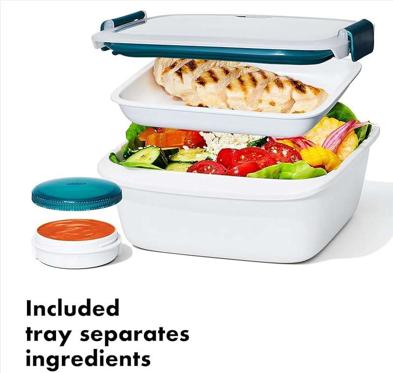 OXO Good Grips Prep & Go 6.3 Cups Salad Container (Pack of 4) Leakproof Food Storage - Image 3