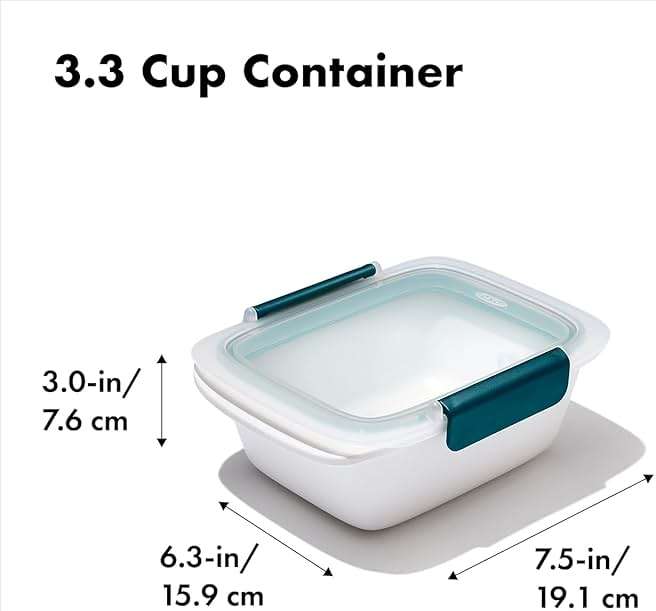 OXO Good Grips Prep & Go Container 3.3 Cups/0.78 L - Leakproof Food Storage, Pack of 4 - Image 2