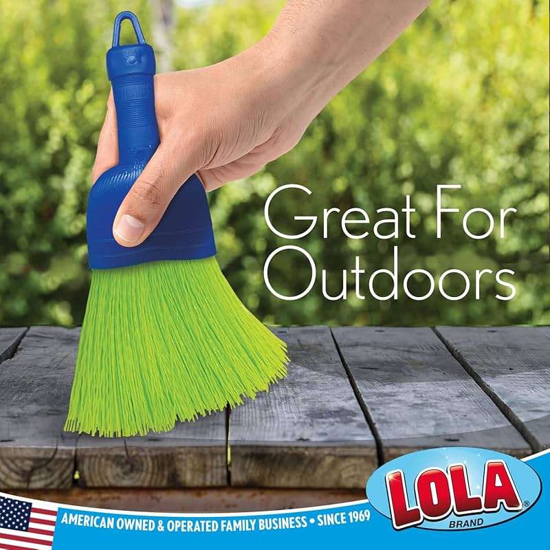 LOLA Whisk Broom, Hand Brush, 2 Pack, Durable Bristles, Whisks Away Dirt & Debris, Compact, Hang Hole for Easy Storage, Indoor/Outdoor - Image 4