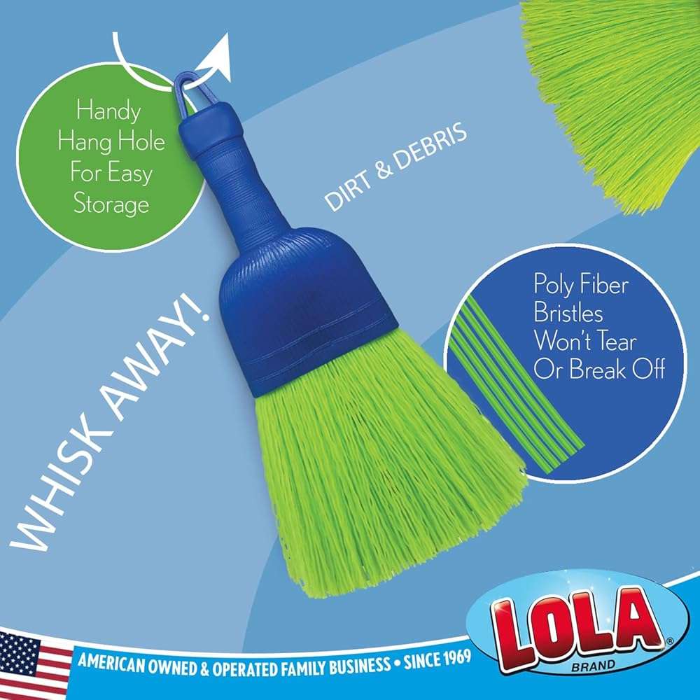 LOLA Whisk Broom, Hand Brush, 2 Pack, Durable Bristles, Whisks Away Dirt & Debris, Compact, Hang Hole for Easy Storage, Indoor/Outdoor - Image 7