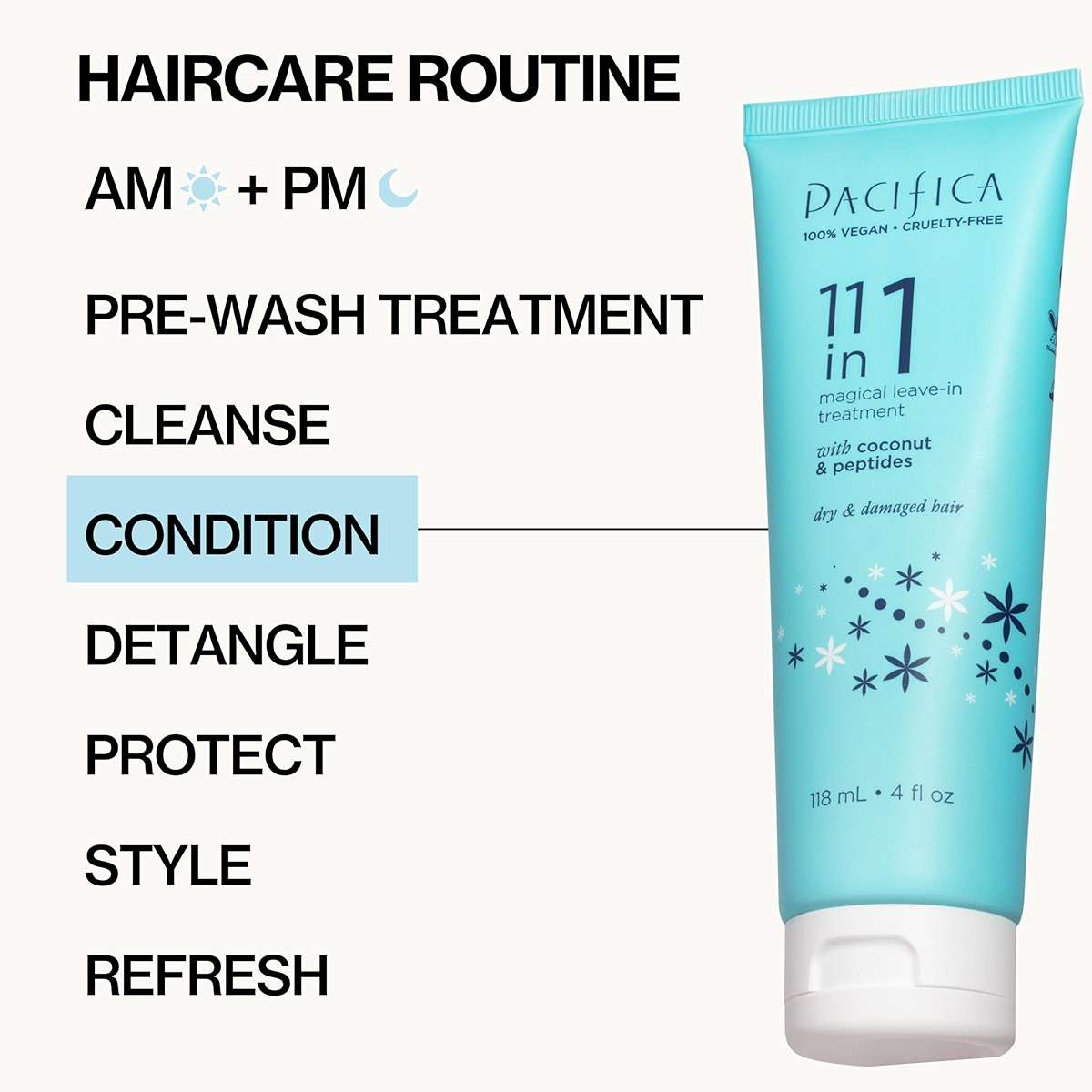 Pacifica Leave In Conditioner - 11 in 1 Magical Hair Treatment - Strengthen & Repair Damaged Hair - Deep Conditioning for Dry Hair Adds Shine & Anti-Frizz for Straight, Wavy & Curly Hair Care, Vegan - Image 11