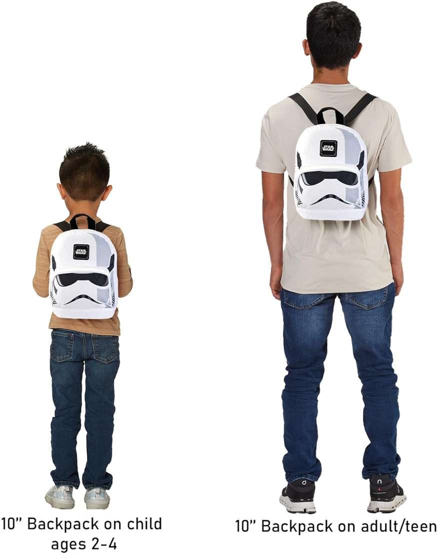 Star Wars Mini Backpack Set - 10" Canvas Storm Trooper Backpack with Front Pocket and Bookmark | Adults, Teens, Kids - Image 5