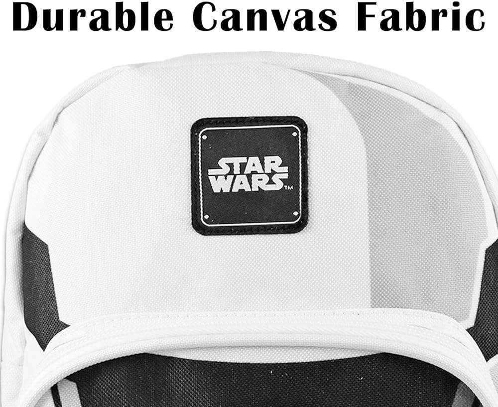 Star Wars Mini Backpack Set - 10" Canvas Storm Trooper Backpack with Front Pocket and Bookmark | Adults, Teens, Kids - Image 8