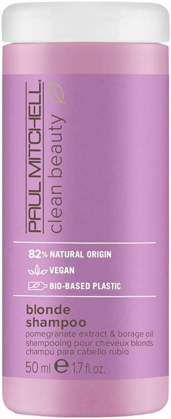 Paul Mitchell Clean Beauty Blonde Purple Shampoo, Gently Cleanses, Eliminates Brassy Tones, For Color-Treated Hair + Naturally Light Hair Colors - Image 1