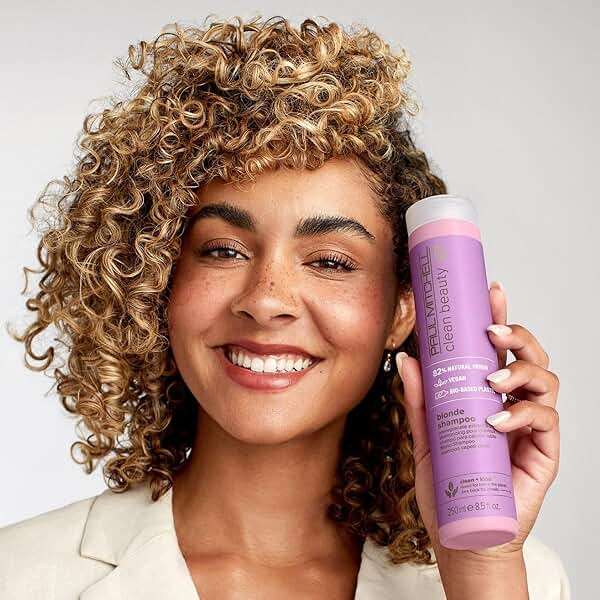 Paul Mitchell Clean Beauty Blonde Purple Shampoo, Gently Cleanses, Eliminates Brassy Tones, For Color-Treated Hair + Naturally Light Hair Colors - Image 5