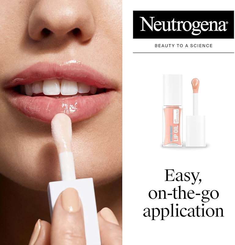 Neutrogena Hydro Boost Lip Oil, Hyaluronic Acid Hydrates and Nourishes, Mirror-Like Shine for Fuller-Looking Lips, Tinted Gloss Adds Pop of Color, Formulated Without Parabens, Light Pink, .2 fl oz - Image 3