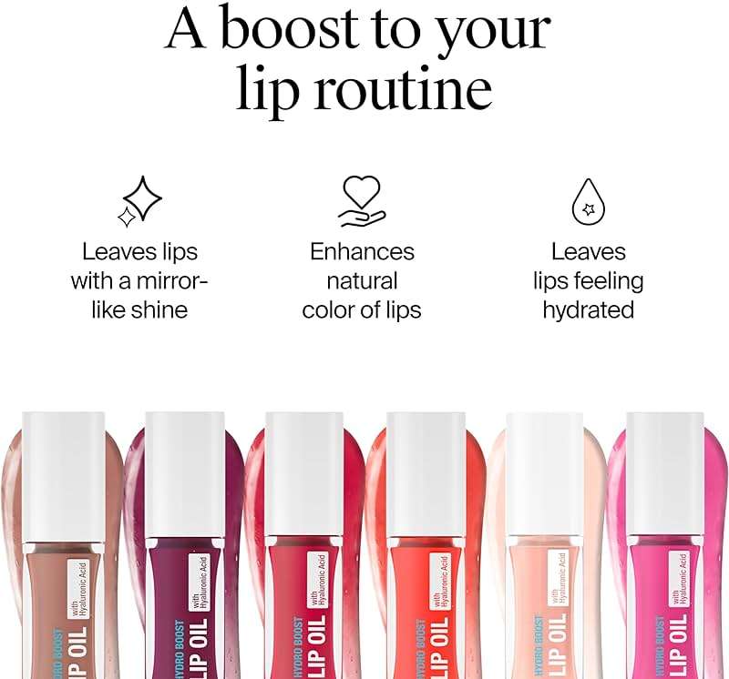 Neutrogena Hydro Boost Lip Oil, Hyaluronic Acid Hydrates and Nourishes, Mirror-Like Shine for Fuller-Looking Lips, Tinted Gloss Adds Pop of Color, Formulated Without Parabens, Light Pink, .2 fl oz - Image 4