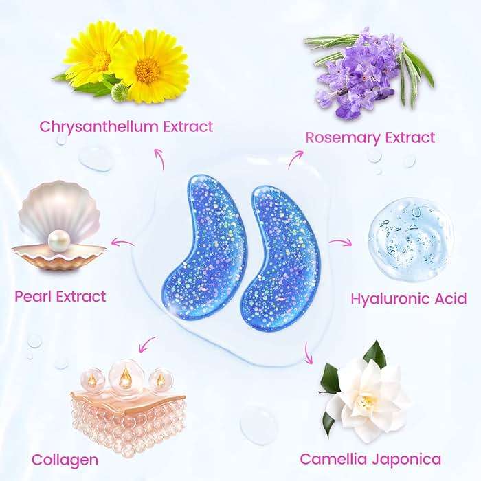 Onespring Under Eye Patches (24 Pairs) - Eye Masks for Wrinkles, Puffy Eyes, Dark Circles, Eye Bags, Under Eye Mask for Refreshing, Revitalizing, Gifts for Mom, Birthday Gift for Teenage Girls - Image 3
