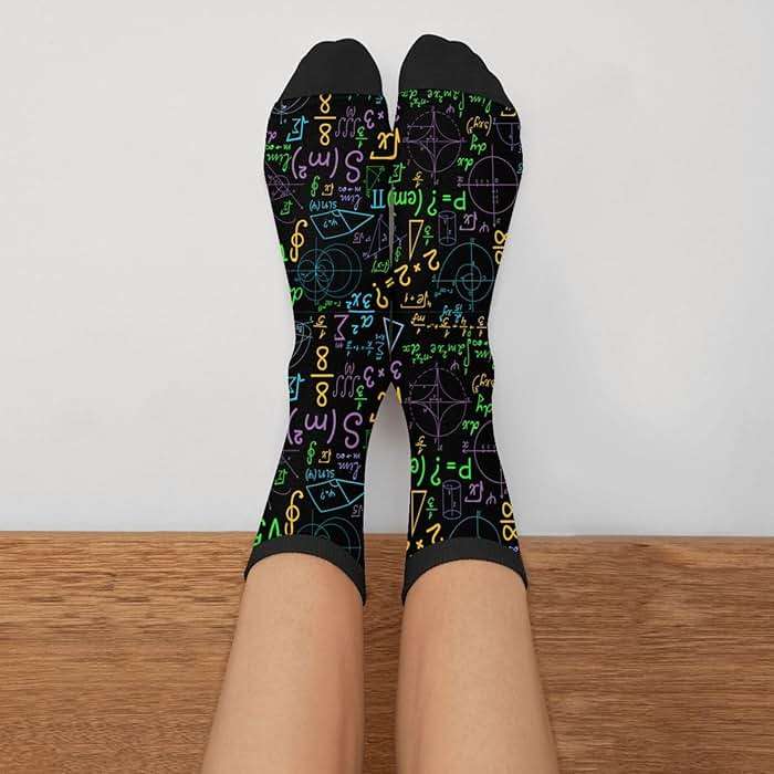 Aoojanu Graffiti Wall, Hip Hop Art Novelty Crew Socks Casual Funny Crazy Dress Socks - Image 3