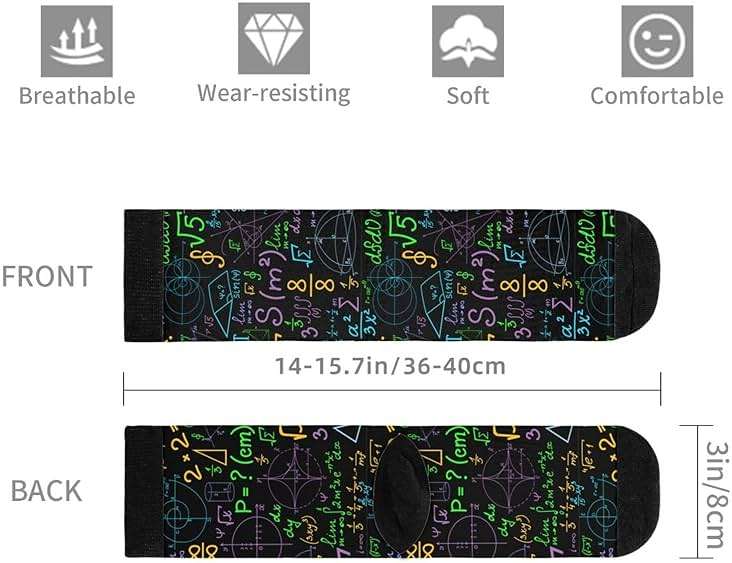 Aoojanu Graffiti Wall, Hip Hop Art Novelty Crew Socks Casual Funny Crazy Dress Socks - Image 6