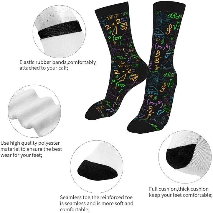 Aoojanu Graffiti Wall, Hip Hop Art Novelty Crew Socks Casual Funny Crazy Dress Socks - Image 7