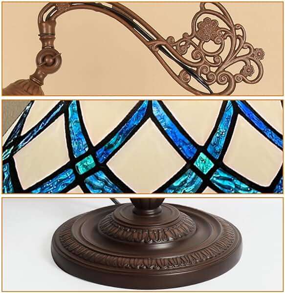 Capulina Tiffany Lamp Stained Glass Floor Lamp 62 Inches Tall Romantic Soft Light Arched Adjustable Angle Tiffany Style Reading Floor Lamp for Living Room Bedroom Home Office - Image 4
