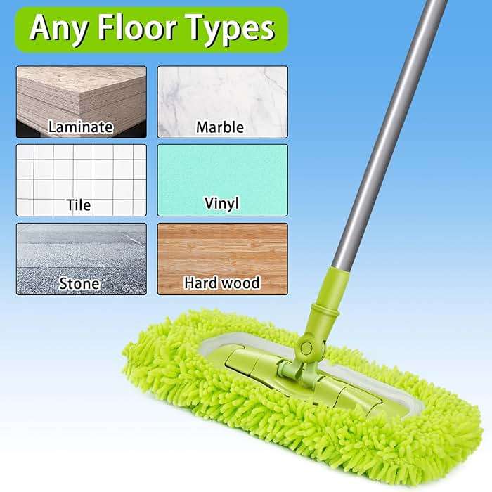Unoutur Reusable Dry Sweeping Cloths Microfiber Wet Mop Pads Compatible with Swiffer Sweeper Mop Replacement Sweeping Mopping pad Refills for Hardwood Surface Floor Cleaning (4PCS) - Image 4