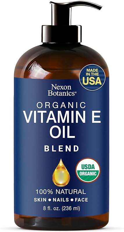 Organic Vitamin E Oil Blend 8 fl oz - Made from Pure, Natural Oils for Skin, Scars & Face - Aceite de Vitamina E - Nexon Botanics - Image 1