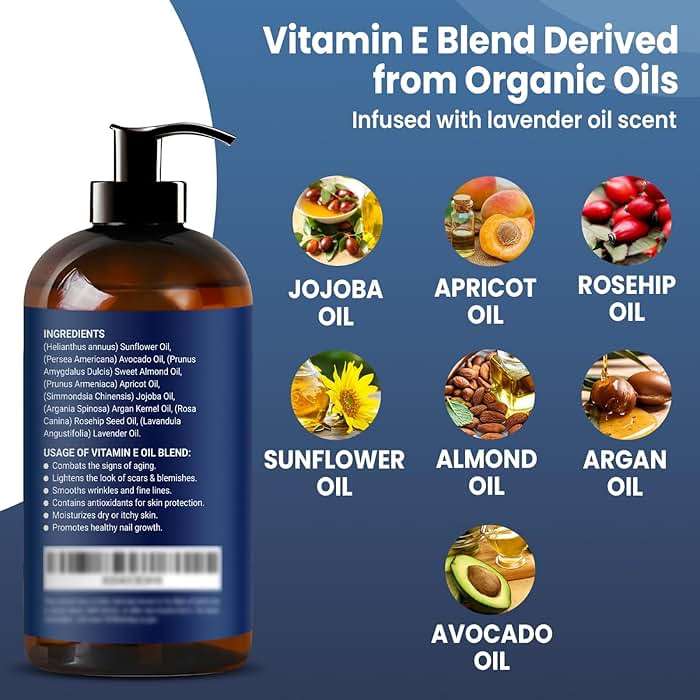 Organic Vitamin E Oil Blend 8 fl oz - Made from Pure, Natural Oils for Skin, Scars & Face - Aceite de Vitamina E - Nexon Botanics - Image 2