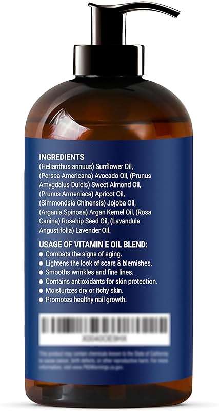 Organic Vitamin E Oil Blend 8 fl oz - Made from Pure, Natural Oils for Skin, Scars & Face - Aceite de Vitamina E - Nexon Botanics - Image 9