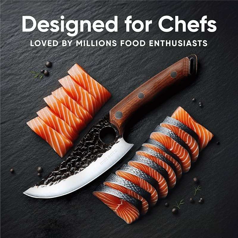 Matsato Chef Knife - Kitchen Knife for Cooking, Chopping. Japanese Steel Knife for Home, BBQ, Balance & Control, 6.3 Inch - Image 5