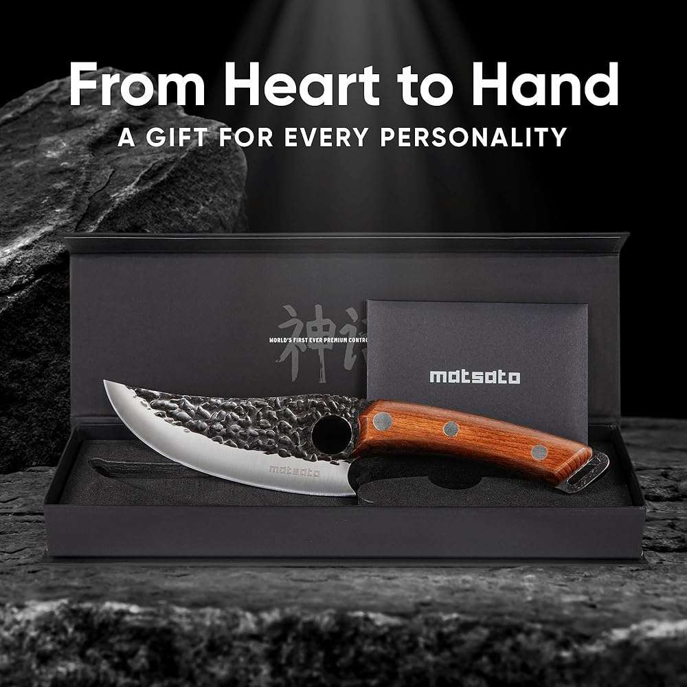 Matsato Chef Knife - Kitchen Knife for Cooking, Chopping. Japanese Steel Knife for Home, BBQ, Balance & Control, 6.3 Inch - Image 7