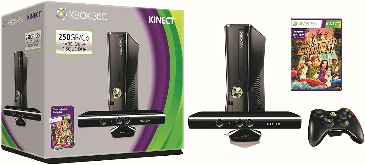 Microsoft Xbox 360 S 250GB System Kinect Bundle (Renewed) - Image 1