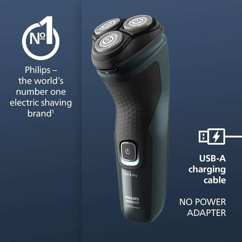 Philips Norelco Shaver 2600 Series, Wet and Dry Electric Shaver, Pop-up Trimmer, P-Cap, Travel Pouch, Dark Forest Green, Model X3052/91 - Image 6