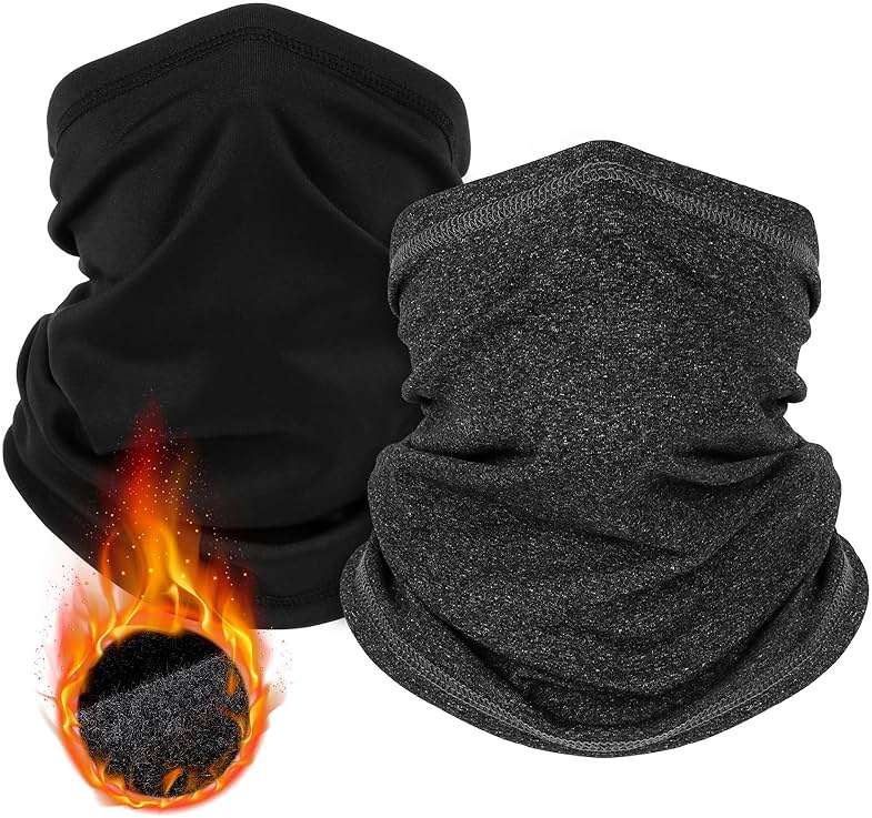 LUOLIIL VOE 2 Pack Winter Neck Gaiter Warmer for Men&Women,Windproof Face Cover Fleece Face Mask Scarf for Cold Weather Sport - Image 1