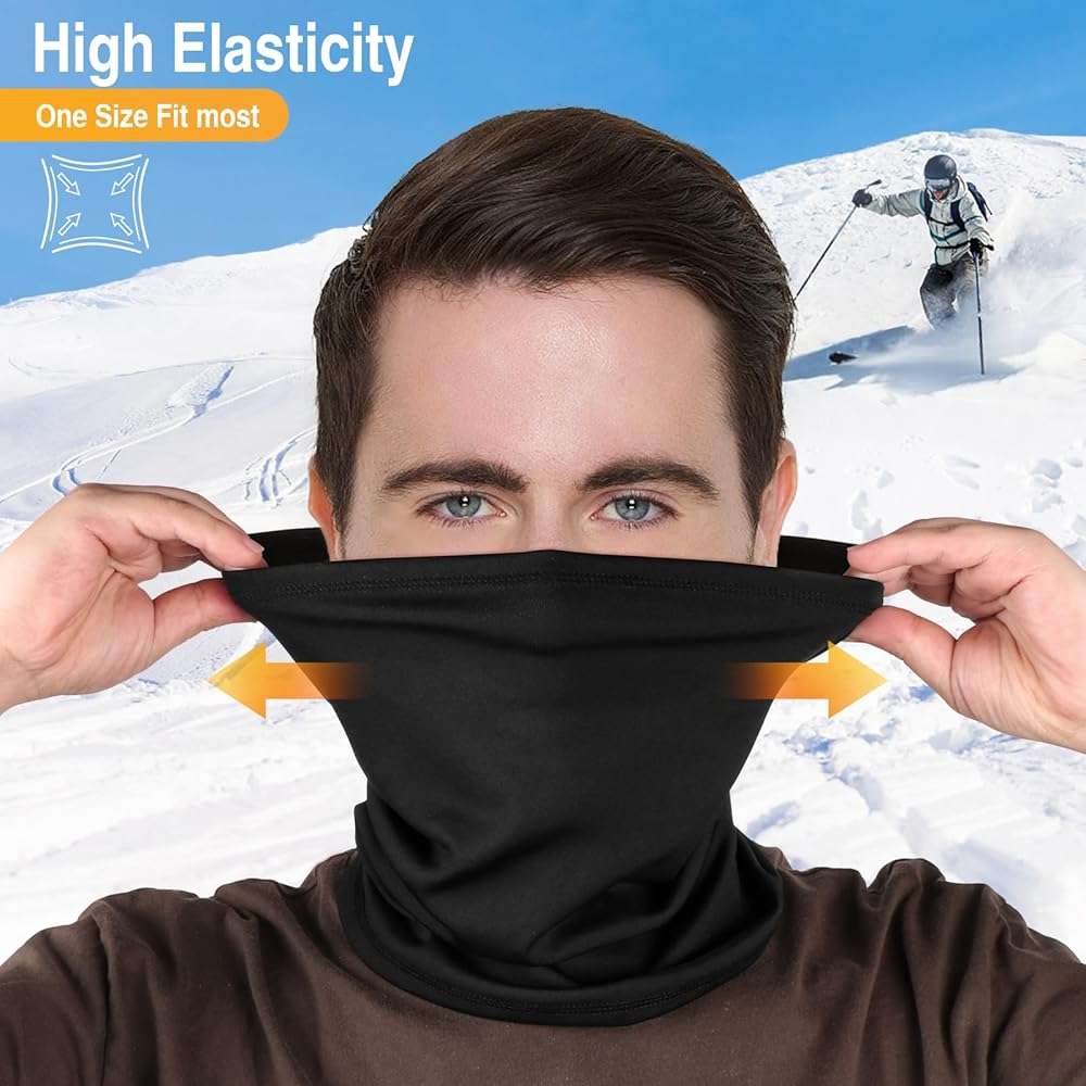 LUOLIIL VOE 2 Pack Winter Neck Gaiter Warmer for Men&Women,Windproof Face Cover Fleece Face Mask Scarf for Cold Weather Sport - Image 3