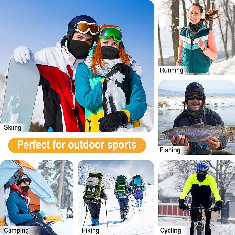 LUOLIIL VOE 2 Pack Winter Neck Gaiter Warmer for Men&Women,Windproof Face Cover Fleece Face Mask Scarf for Cold Weather Sport - Image 7